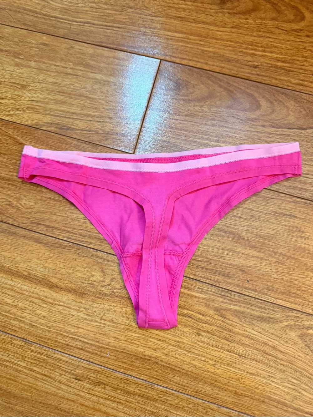 Women’s Pink Thong Panty Well Worn - Picture 2 of 2